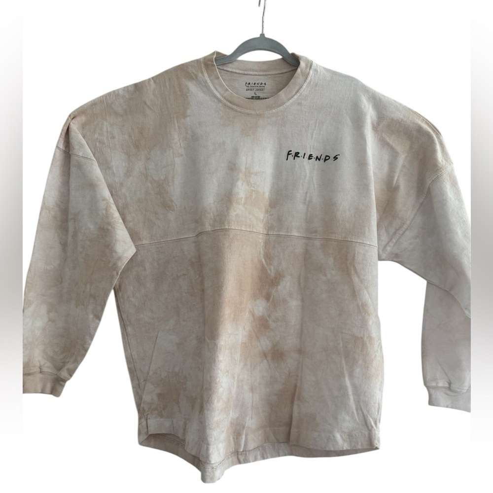 Spirit Jersey Friend’s Unisex Central Perk Tea Stain Long Sleeve - Cream Sz L - Picture 2 of 9